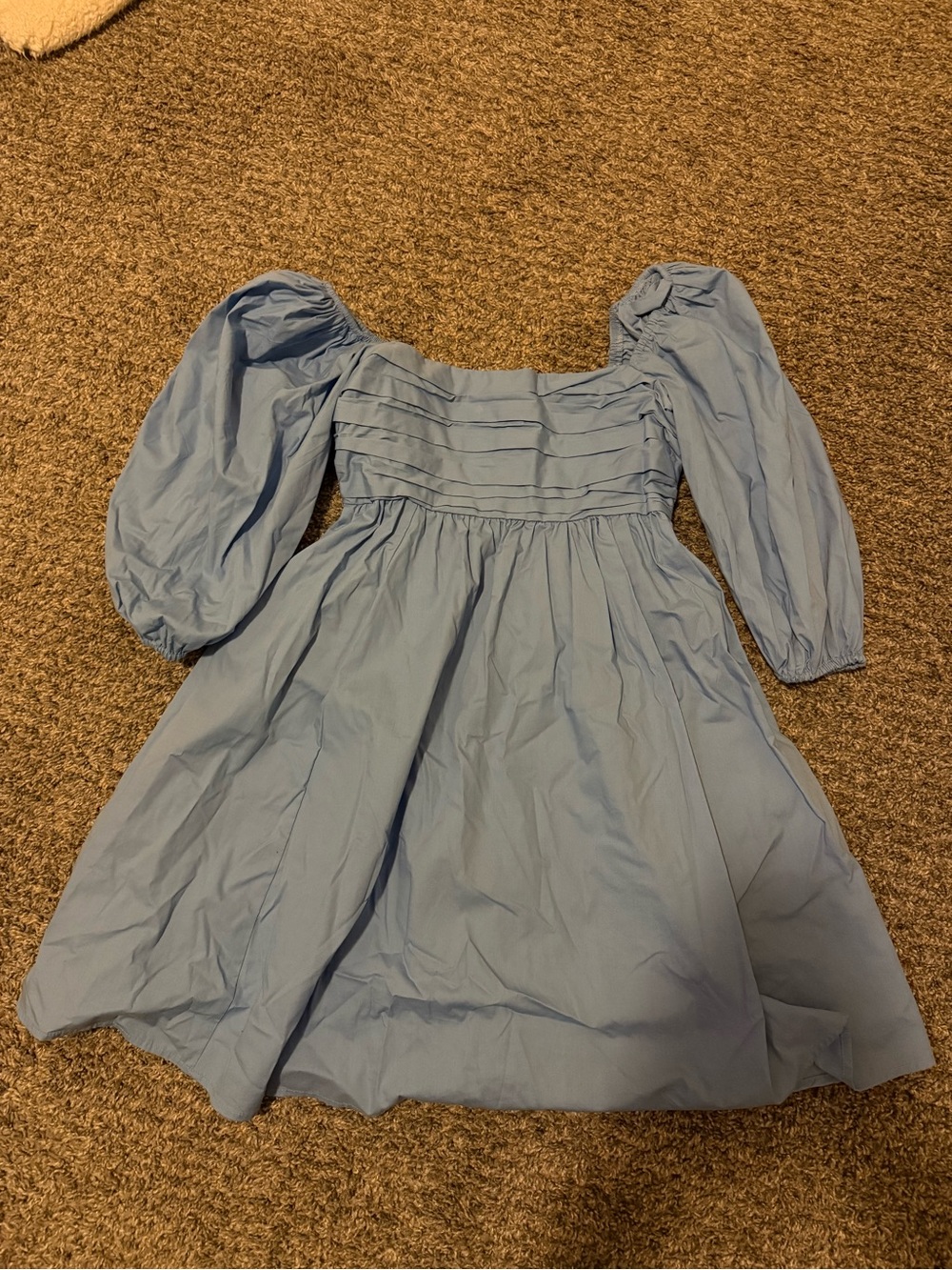 Abercrombie & Fitch Ruched Bodice Puff Sleeve Mini Dress - XS TALL